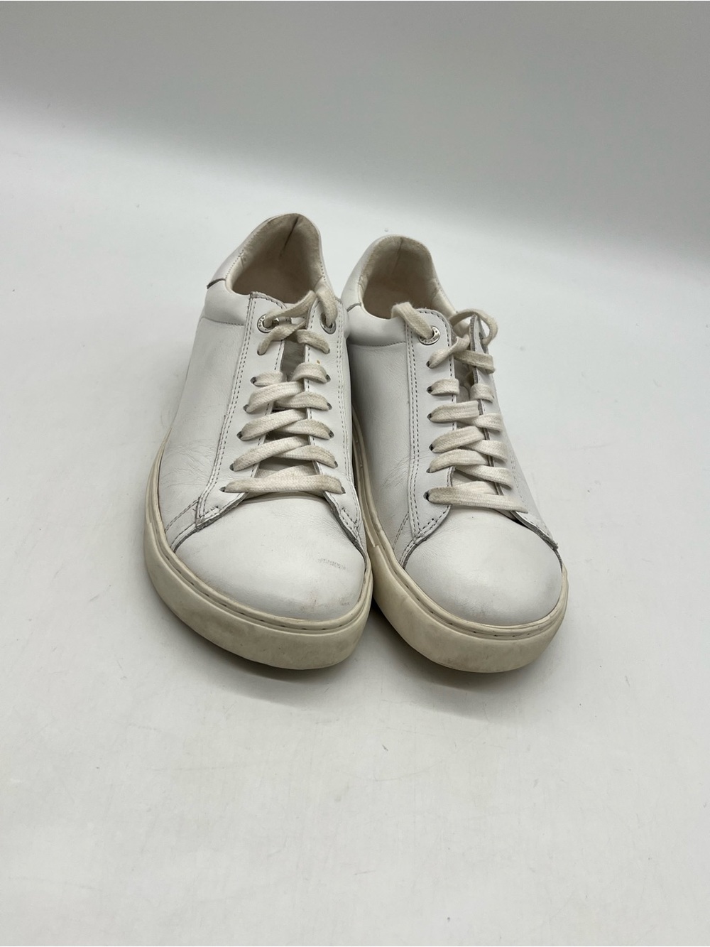 Birkenstock Bend Women’s Size 6 White Leather Low Top Comfortable Sneakers Shoes
